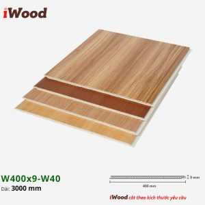 Tấm nhựa ốp tường IWood W400x9-W40-17