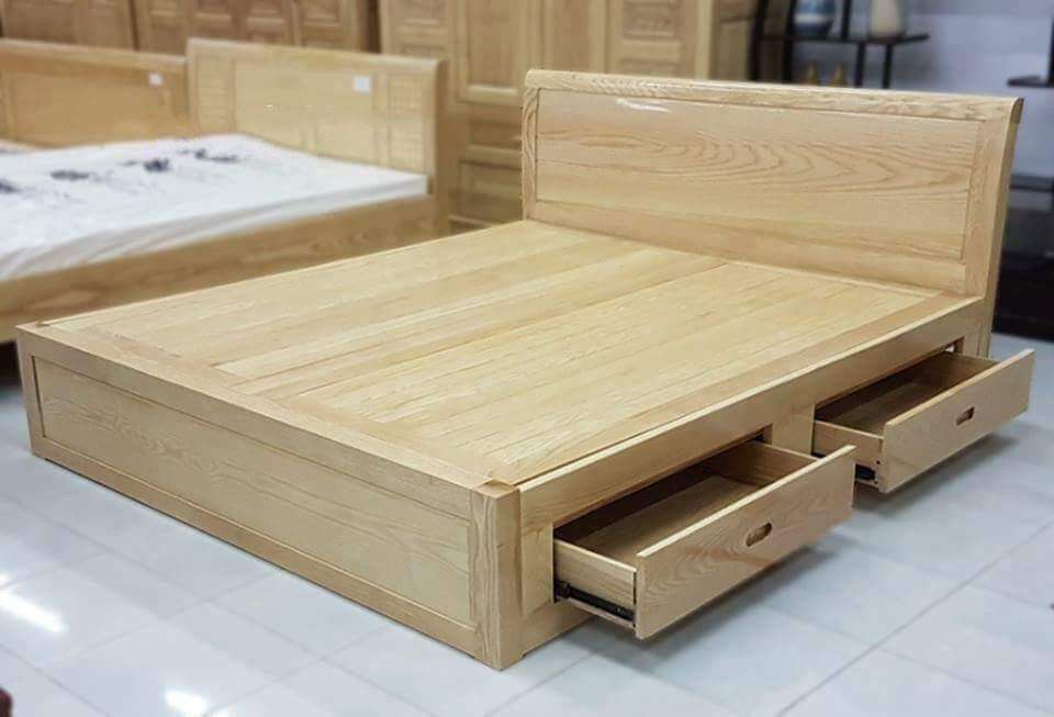 Giường gỗ Sồi Nga