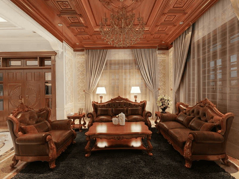 30 Mẫu trang trí phòng khách bằng gỗ tự nhiên đẹp nhất 2022