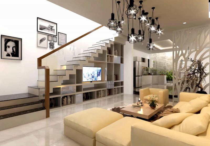 Top 25 mẫu thiết kế phòng khách nhà ống 5m hiện đại được yêu thích nhất 2022