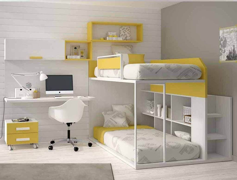 30+ Mẫu giường tầng kết hợp bàn học cho người lớn mới nhất 2022