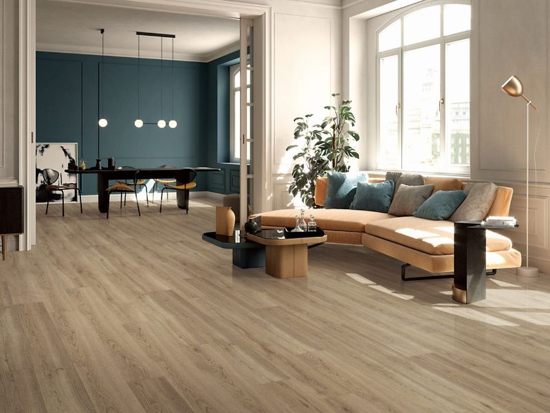 Nét thanh lịch của sàn gỗ công nghiệp Elegant đến từ gam màu nâu đắt giá được chuyên gia lấy cảm hứng từ những cây gỗ đại thụ