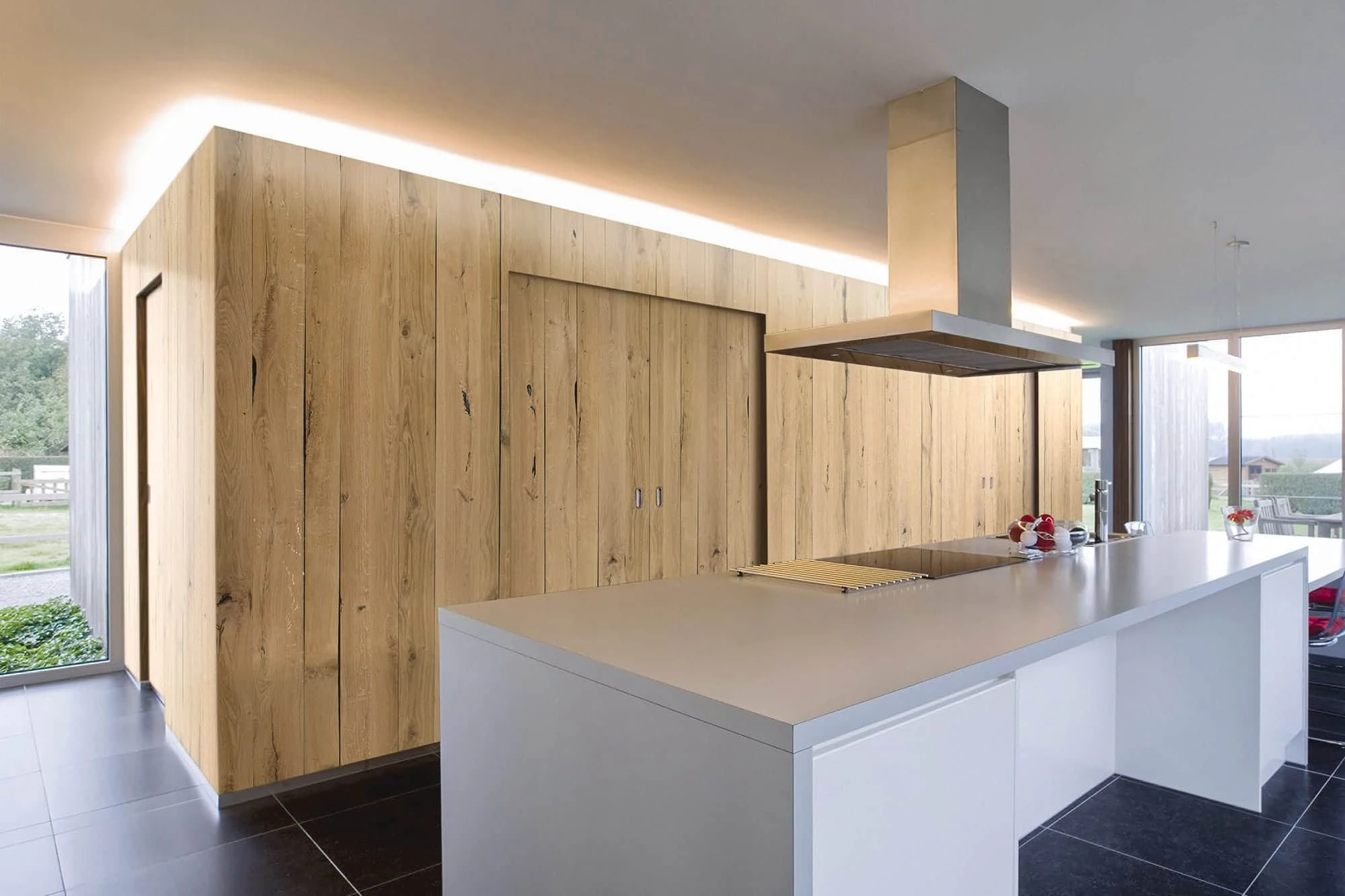 Lamri gỗ ốp tường đẹp cho nhà bếp
