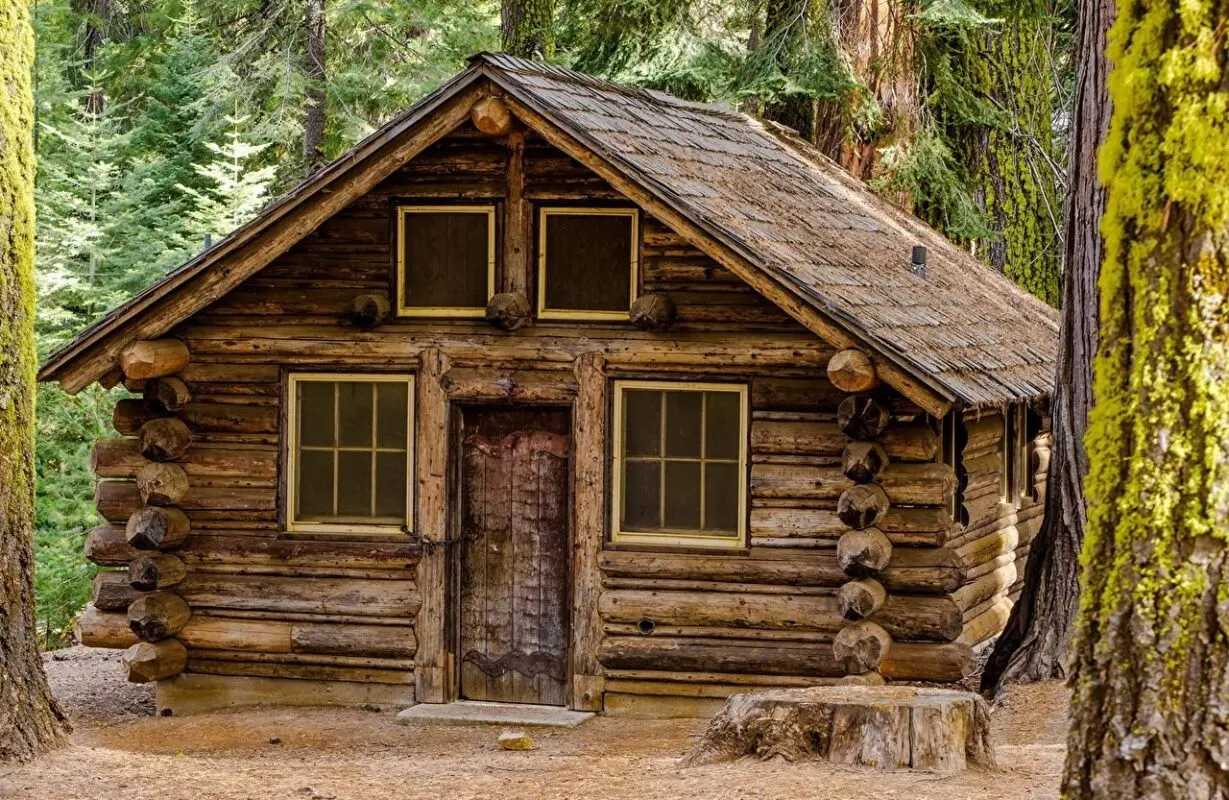 Mẫu nhà gỗ nhỏ đẹp làm từ gỗ nguyên cây