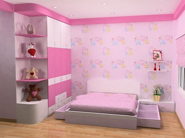 Sử dụng giấy dán tường để tự trang trí phòng ngủ đơn giản cho bé