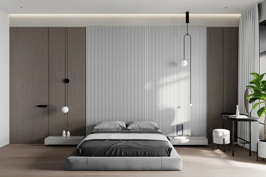 Mẫu thiết kế phòng ngủ tối giản hiện đại