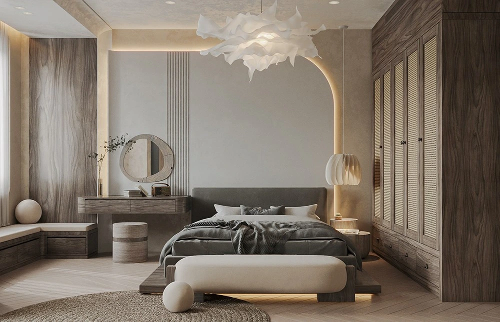 Decor phòng ngủ tối giản phong cách Vintage