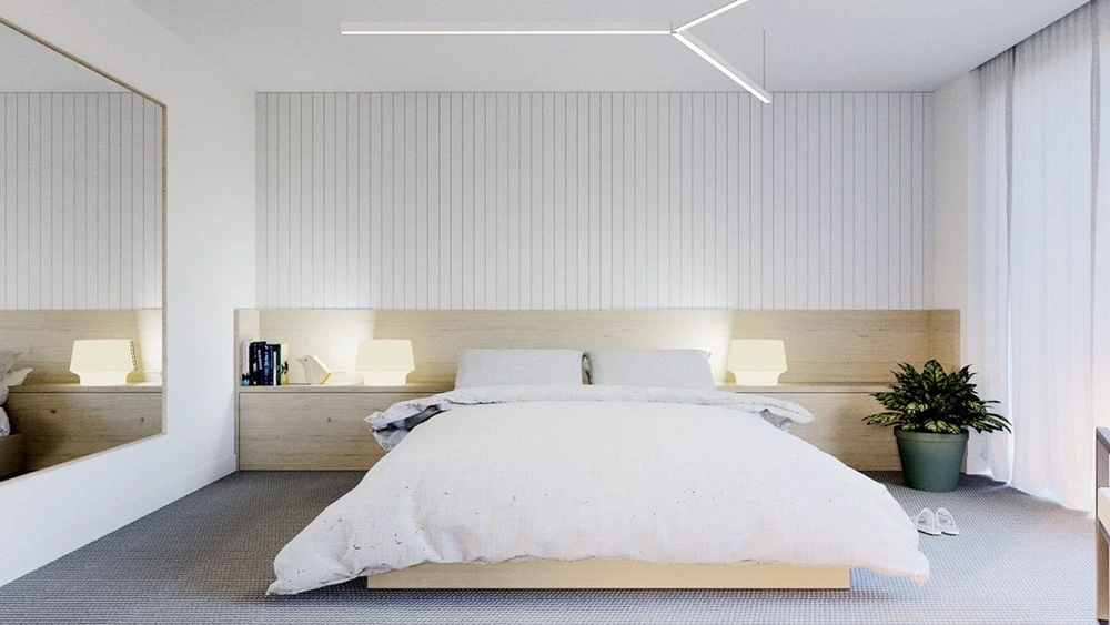 Thiết kế phòng ngủ tối giản hiện đại để tối ưu công năng sử  dụng